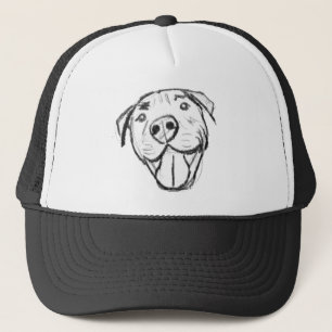 pitbull tekening eenvoudig hondenliefhebbers zwart trucker pet