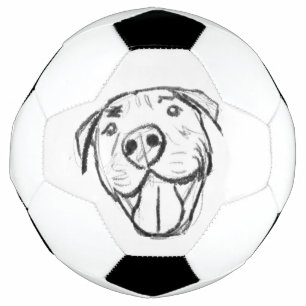 pitbull tekening eenvoudig hondenliefhebbers zwart voetbal