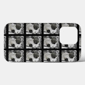Pitbull-telefoonhuls hond zwart-wit Case-Mate iPhone case (Achterkant (horizontaal))