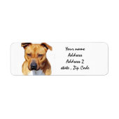 Pitbull Terrier Etiket (Voorkant)