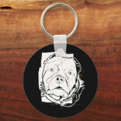 Pitbull Terrier - Fearless Dog Sleutelhanger (Voorkant)