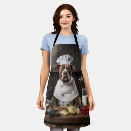 Pitbull Terrier Hondenkok Schort (Gedragen)