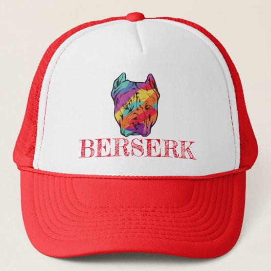 Pitbull Terrier Hondenkop Trucker Pet (Voorkant)