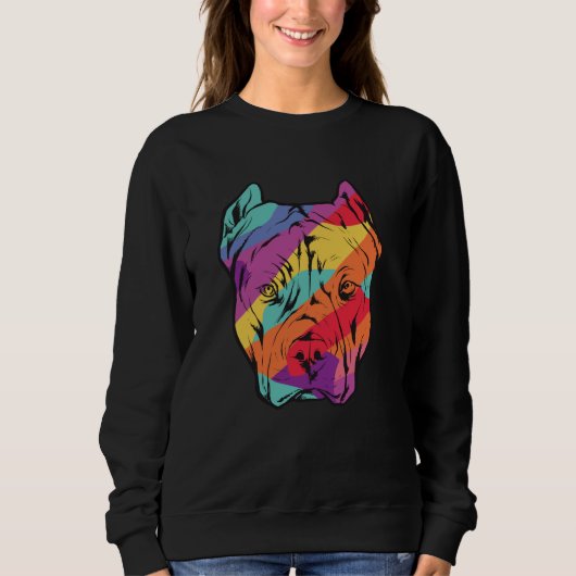 Pitbull Terrier Hondenkop Trui (Voorkant)