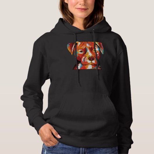 Pitbull Terrier Painting Hoodie (Voorkant)