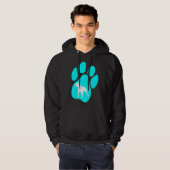 Pitbull Terrier Paw Hoodie (Voorkant volledig)