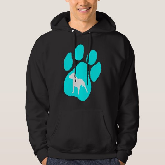 Pitbull Terrier Paw Hoodie (Voorkant)