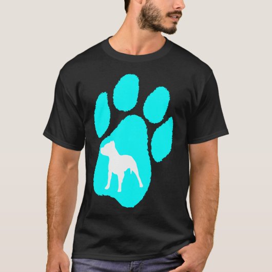 Pitbull Terrier Paw T-shirt (Voorkant)