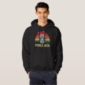 Pitbull Terrier Pibble mama Pittie Mama Pitbull Mo Hoodie (Voorkant volledig)