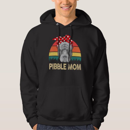 Pitbull Terrier Pibble mama Pittie Mama Pitbull Mo Hoodie (Voorkant)