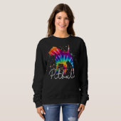 Pitbull Tie Dye Rainbow Hondenliefhebber Trui (Voorkant volledig)