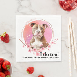 Pitbull Trouwservetten Met Honden Foto Servet