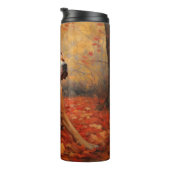 Pitbull tussen herfstbladeren zorgt voor inspirati thermosbeker (Geroteerd rechts)