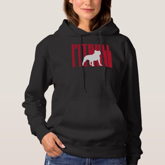 Pitbull-typografie Hoodie (Voorkant)