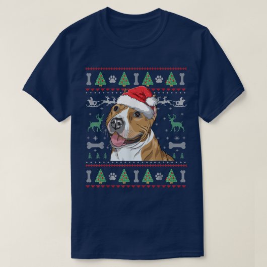 Pitbull Ugly KerstSweater Pit Bull Dog Lover T-shirt (Design voorkant)