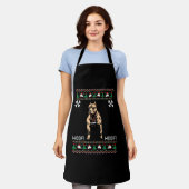 Pitbull Ugly KerstSweater Schort (Gedragen)