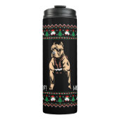 Pitbull Ugly KerstSweater Thermosbeker (Voorkant)