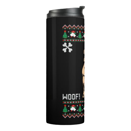 Pitbull Ugly KerstSweater Thermosbeker (Gedraaid links)