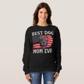 Pitbull USA Patriottische Hond US Trui (Voorkant volledig)