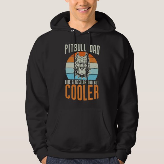 Pitbull vader als een gewone vader, maar cooler gr hoodie (Voorkant)