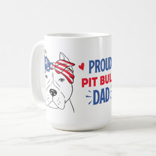 Pitbull Vader Cadeau Patriottische Puppy Hond Pit Koffiemok