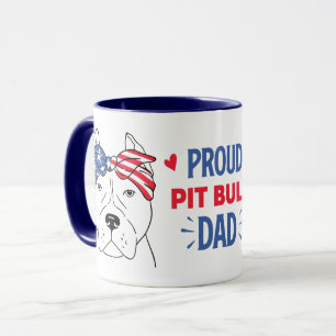 Pitbull Vader Cadeau Patriottische Puppy Hond Pit  Mok