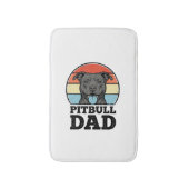 Pitbull Vader Vintage Hond Liefhebber Shirt Ontwer Badmat (Voorkant Verticaal)