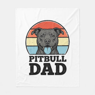 Pitbull Vader Vintage Hond Liefhebber Shirt Ontwer Fleece Deken