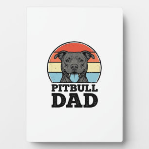 Pitbull Vader Vintage Hond Liefhebber Shirt Ontwer Fotoplaat
