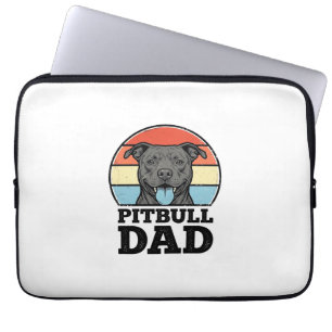 Pitbull Vader Vintage Hond Liefhebber Shirt Ontwer Laptop Sleeve