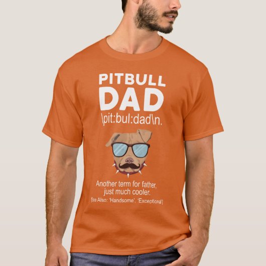 Pitbull Vader vrienden T-shirt (Voorkant)