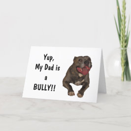 Pitbull-Vaderdag-Wenskaart Kaart