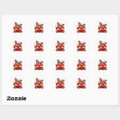Pitbull Valentijnsdag Cadeaus Ronde Sticker (Vel)