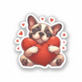 Pitbull Valentijnsdag Cadeaus Sticker (Voorkant)
