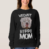 Pitbull Velvet Hippo Hond Mam Trui (Voorkant)