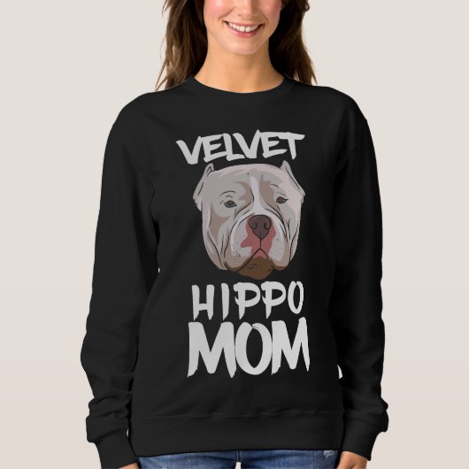 Pitbull Velvet Hippo Hond Mam Trui (Voorkant)