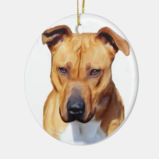 Pitbull-versiering Keramisch Ornament (Links)