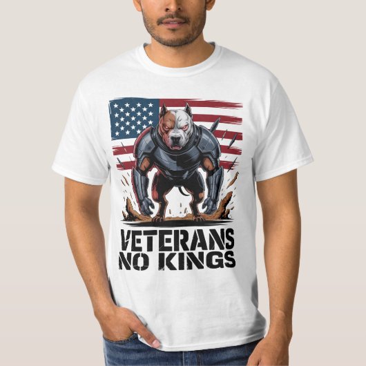 Pitbull Veterans No Kings Proud Dog Lover Gift T-shirt (Voorkant)
