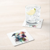  Pitbull vibrante: un toque de vida Kartonnen Onderzetters (Insitu)