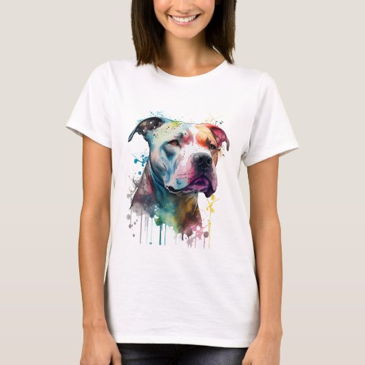 Pitbull vibrante: un toque de vida t-shirt (Voorkant)