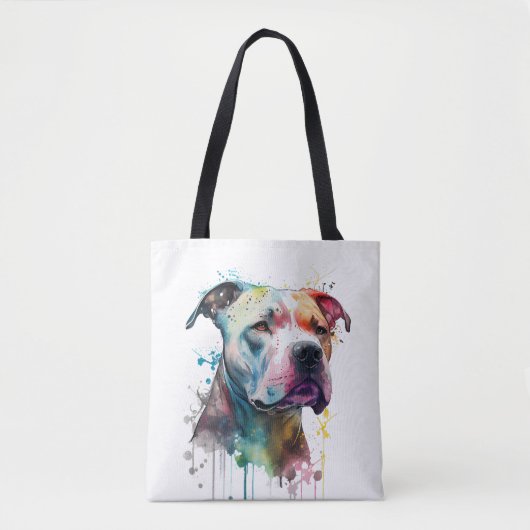 Pitbull vibrante: un toque de vida tote bag (Voorkant)