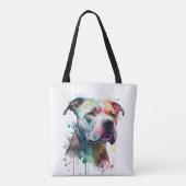 Pitbull vibrante: un toque de vida tote bag (Achterkant)