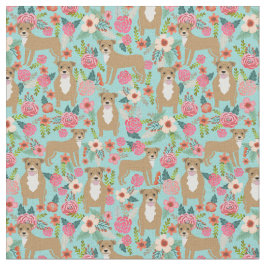 Pitbull vintage florals munt stof