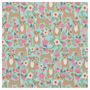 Pitbull vintage florals munt stof