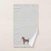 Pitbull Vlindersilhouet Kunst | Bully Hond Liefheb Bad Handdoek (Handdoek)