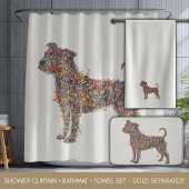 Pitbull Vlindersilhouet Kunst | Bully Hond Liefheb Bad Handdoek