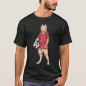 Pitbull Voetballer Voetbal T-shirt (Voorkant)