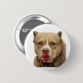 Pitbull Wearing Lipstick Button (Voorkant /achterkant)