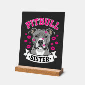 Pitbull Zus Hond Liefhebber Vector Design Acryl Bord (Hoek)