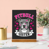 Pitbull Zus Hond Liefhebber Vector Design Acryl Bord (Huwelijk)